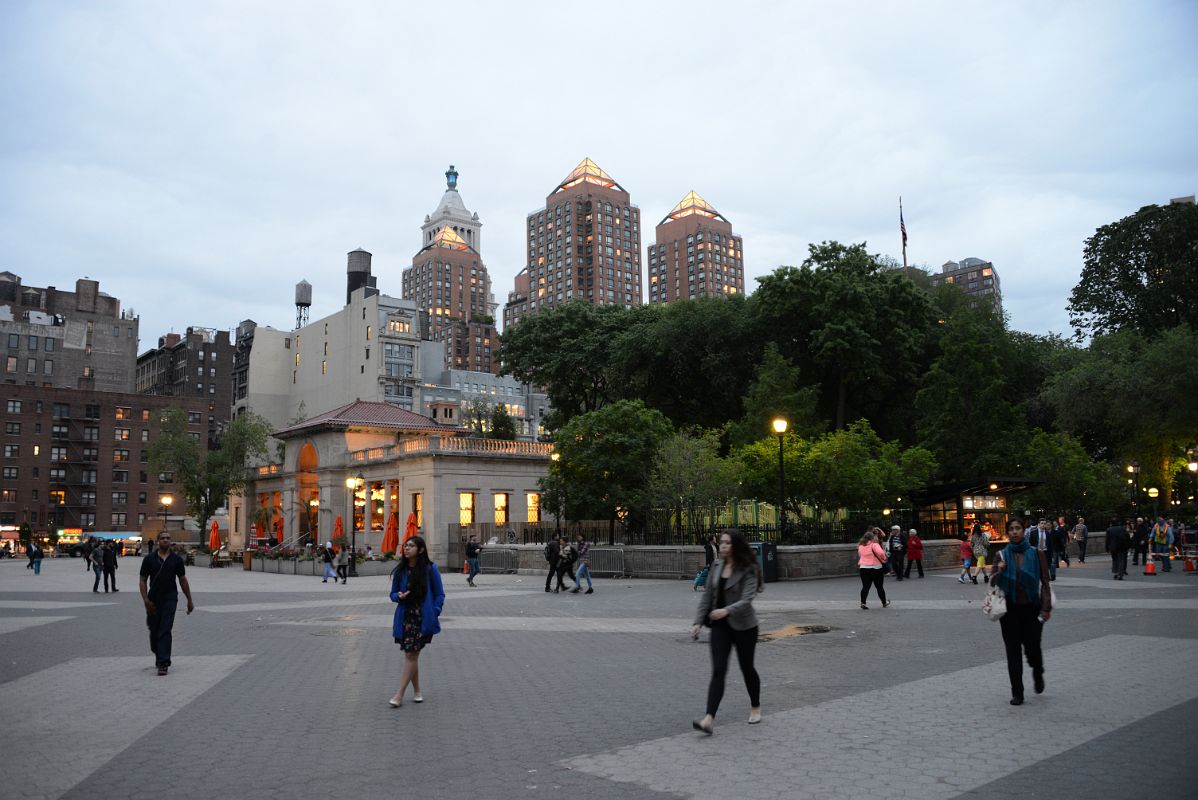 07-1 Pavilion at the North End of the Park With Zeckendorf Towers And Con Ed Building In Union Square Park New York City